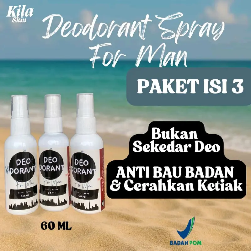 (BPOM) DAPAT 3 DEODORANT ORIGINAL SPRAY TAWAS 60ML MENCERAHKAN KETIAK MENGHILANGKAN BAU BADAN Wangi DEODORANT SPRAY PENGHILANG BAU KETIAK PENCERAH KETIAK DEODORANT SPRAY MENCERAHKAN DEODORANTS TAWAS Antiperspiran Non Alkohol Anti-Keringat 4