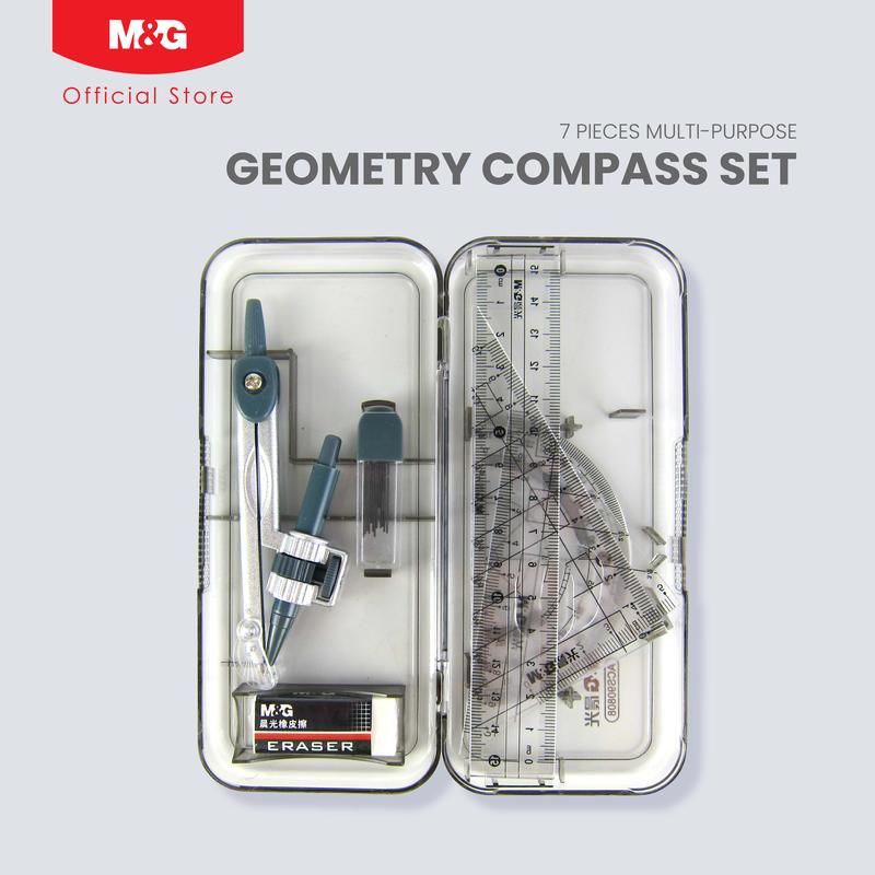M&G Geometry Compass Ruler Set (7 PCS) - Durability, Versatility ...