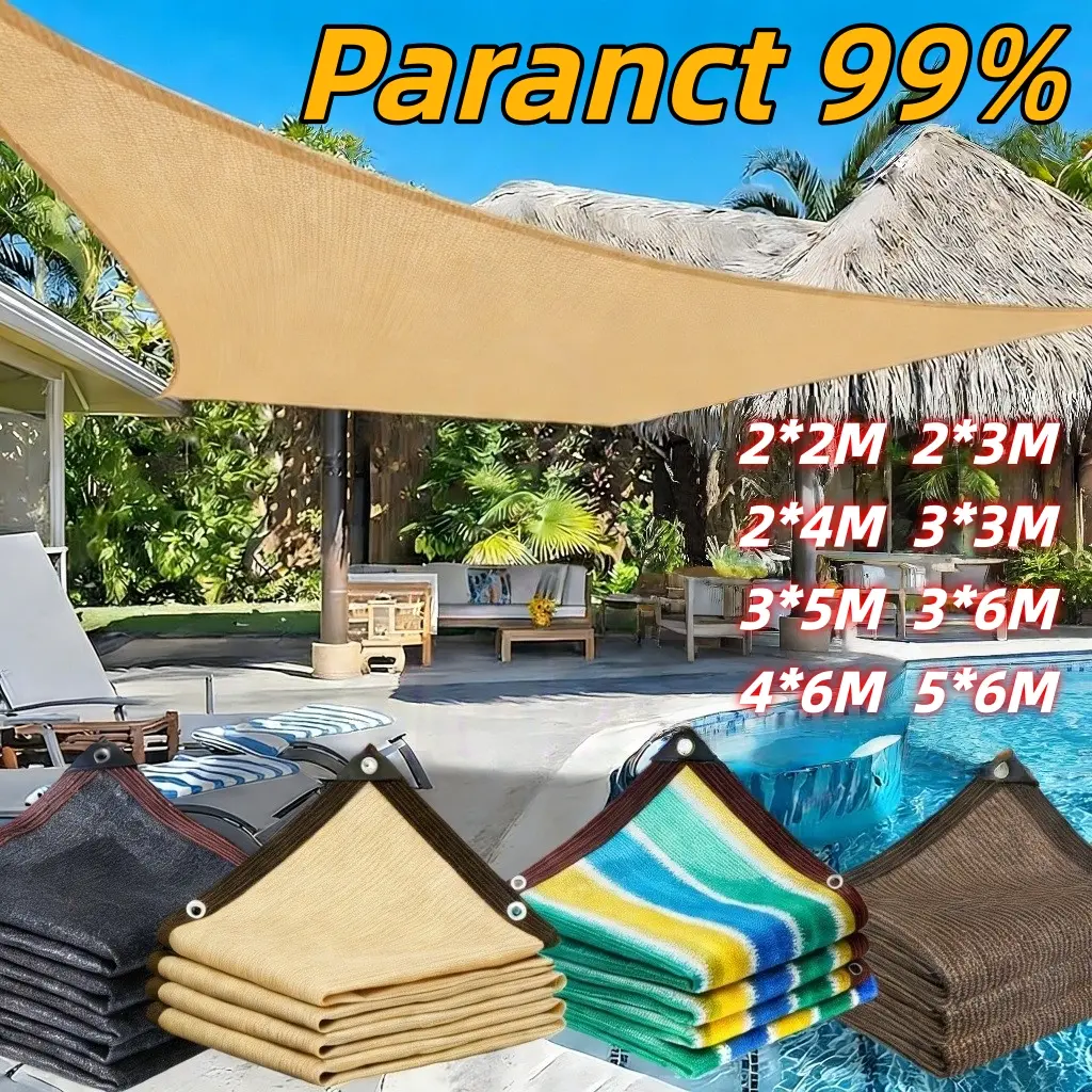 Paranet Tabir Surya 99% Anti UV Coklat Taman Lebar 2/3/4/5 Meter HDPE 140+ GSM Tepi Diperkuat & Tahan Sobek Ideal untuk Taman & Gudang Tanaman