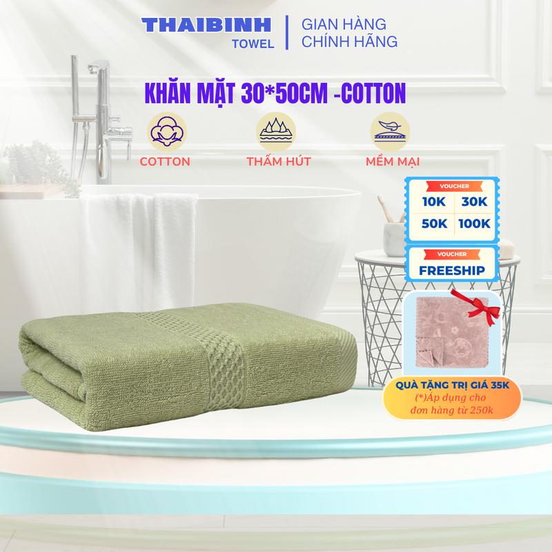  Khăn lau mặt 30x50cm Thai Binh Towel  làm từ sợi Cotton cao cấp Siêu Thấm Hút Nhà Tắm khăn gia dinh khăn  tắm khach san 