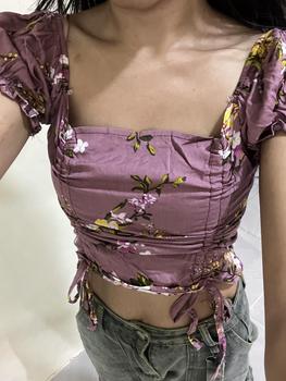 Product Review of Atasan Double serut pendek Baju Top Wanita Motif from i**i 2