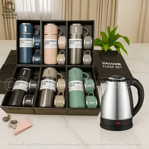 Teko Listrik + Termos 500 ML Sultan 3 Cangkir Paket Lengkap