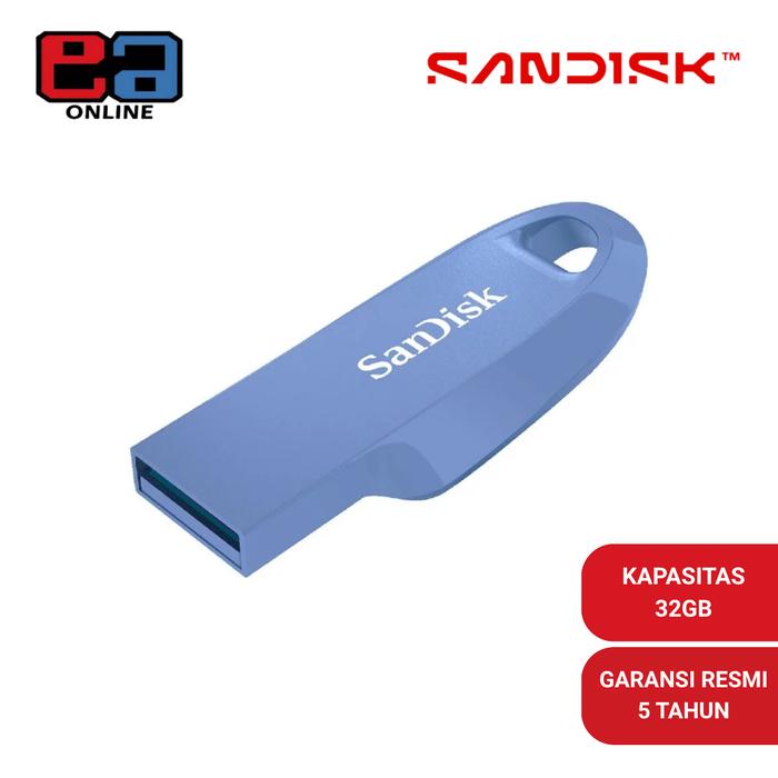 Gambar SANDISK CZ550 Ultra Curve USB 3.2 100MBps Flashdisk - 32GB - Navy Blue dari EAONLINE Kota Administrasi Jakarta Barat Tokopedia