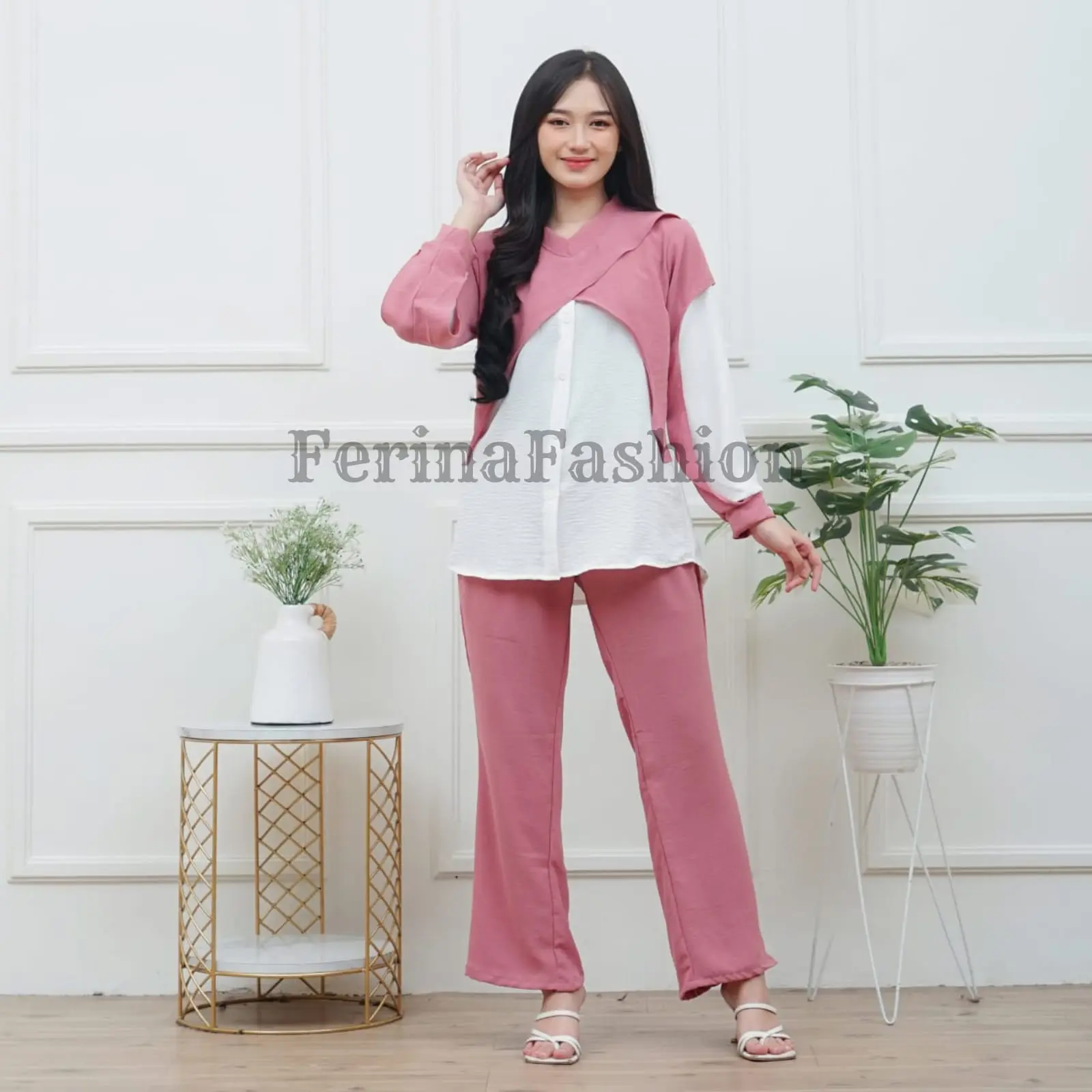 Aura Setelan Wanita Terbaru Crinkle Premium