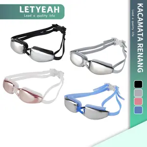 LetYeah Kacamata Renang Dewasa yang bisa disesuaikan Swimming goggles Anti FOG UV Anti Embun
