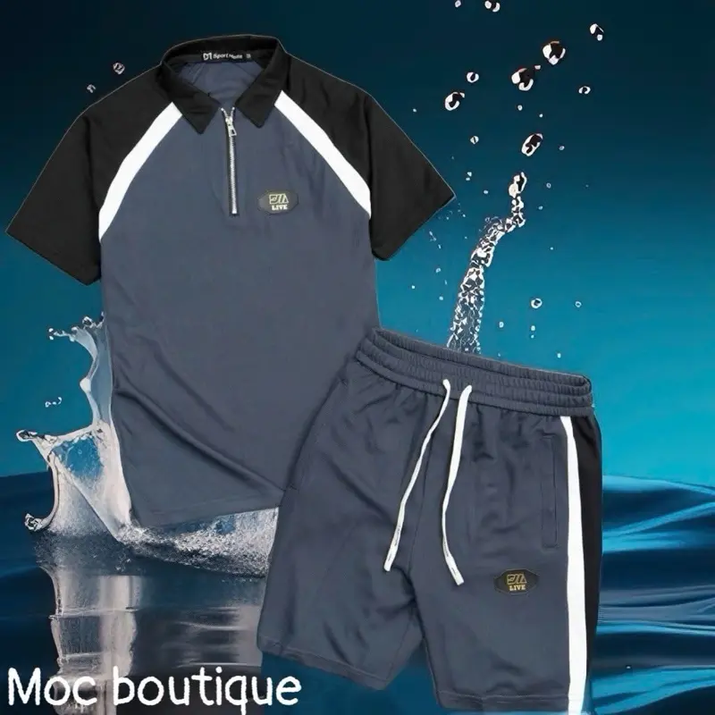 Bộ thể thao cổ khóa kéo polo trẻ trung sang trọng