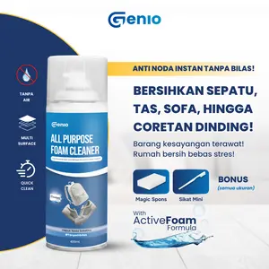 [Special Sale] Genio All Purpose Cleaner 150ml - Foam Pembersih Sepatu tas anti Jamur dan Noda Kuning Serbaguna Antibakteri sabun  sepatu