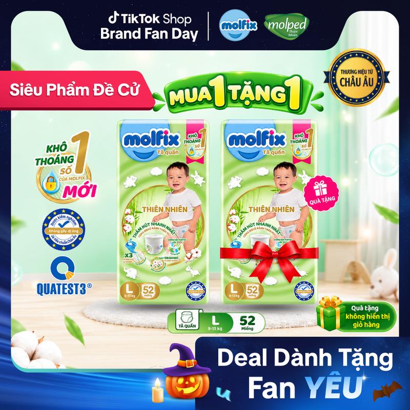 Tã/bỉm quần Thiên nhiên Super Jumbo Với Bông Organic & Sợi Tre Tự Nhiên Thấm Hút Nhanh 3 Lần Cho Bé