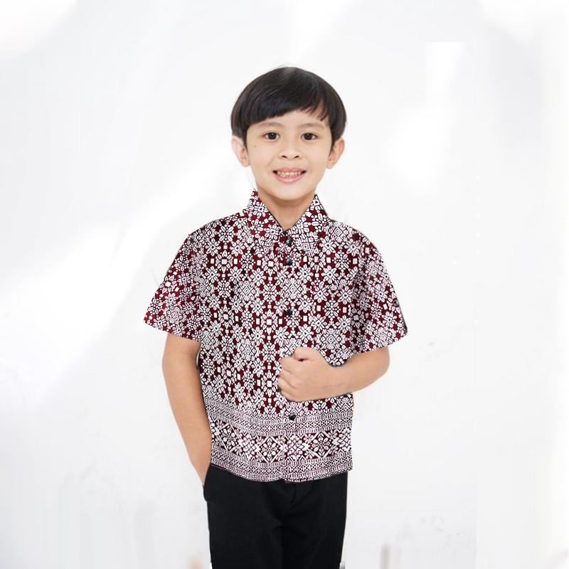 Zahra Batik - Kemeja Batik Anak Laki-Laki Lengan Pendek 2-10 Tahun Kemeja Anak Cowok Baju Anak 4