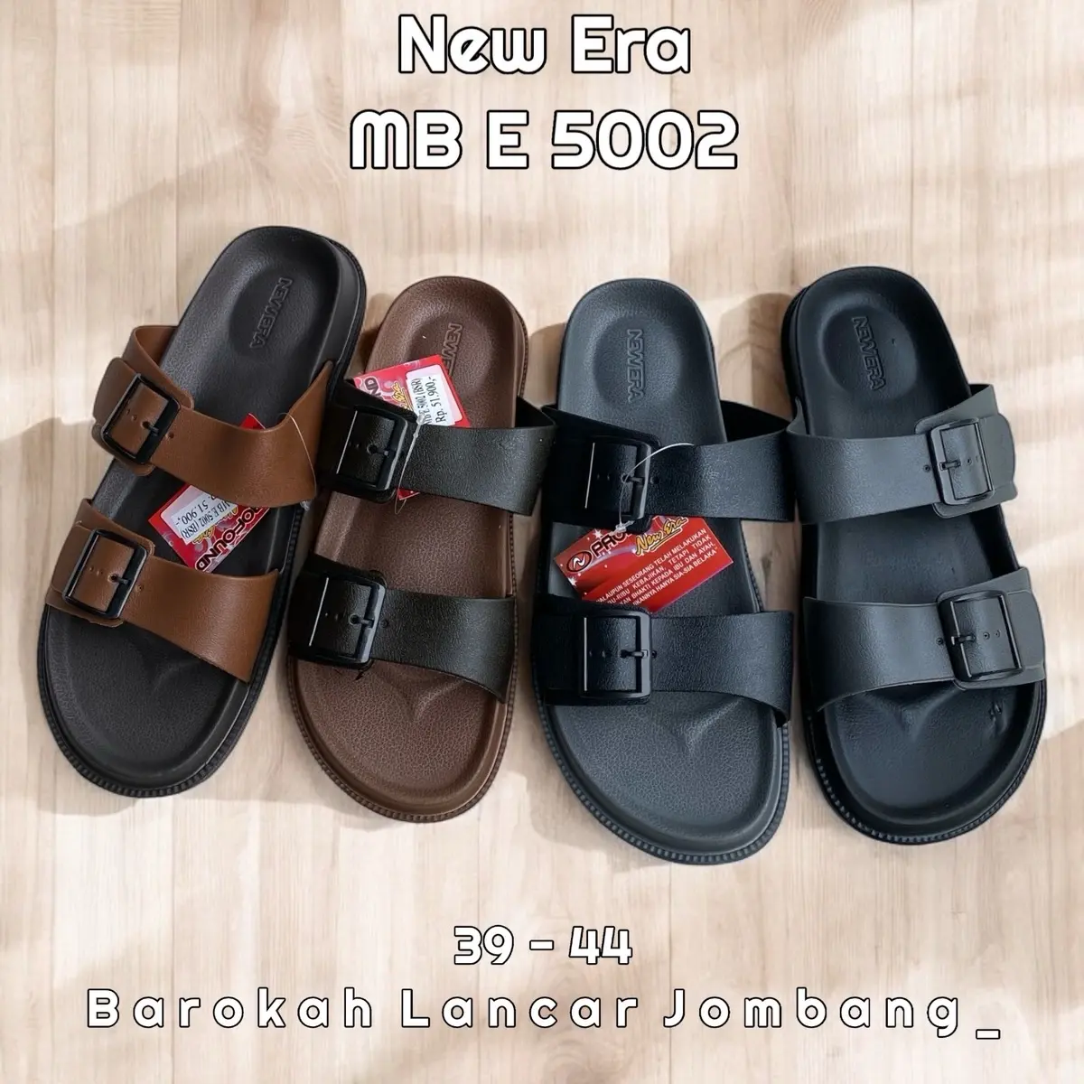 SANDAL SLOP PRIA NEW ERA MB E 5002 SIZE 39-44 ORIGINAL BY NEW ERA Sendal Selop Pria Karet