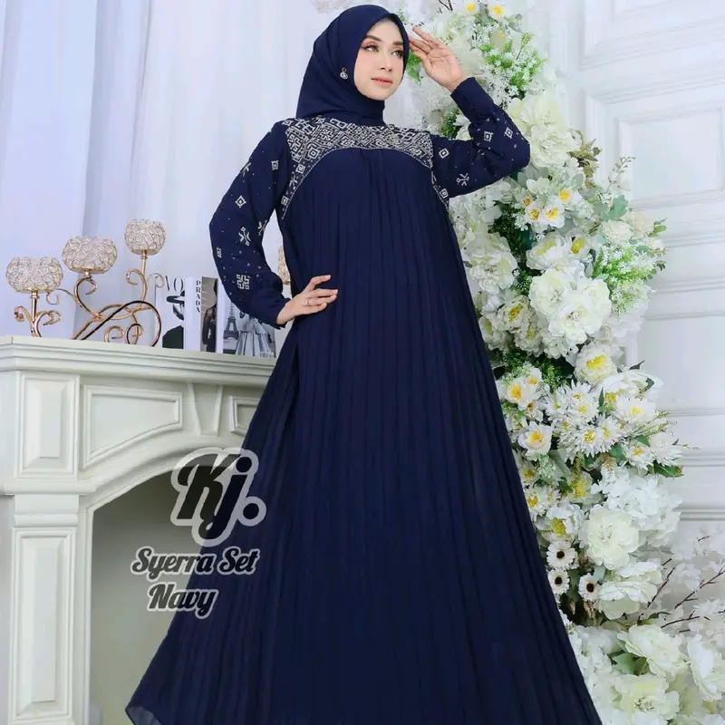 Gamis Pesta Raina Set Ori Khadijah Mode Gamis Cantik Gamis 6