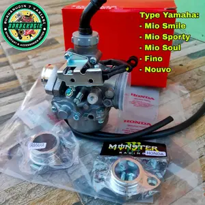 Paket Karbu Karburator Karisma Adaftor Mio Fino Beat Vario Scoopy Vario Adaptor Motor Motorcycle