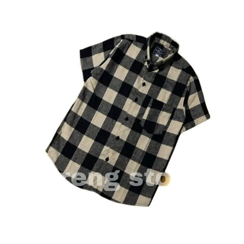 R.NIANNI kemeja flanel anak/Kemeja pendek anak motif/Atasan anak laki-laki/Kemeja model terbaru anak-anak usia 2-11 Tahun 5