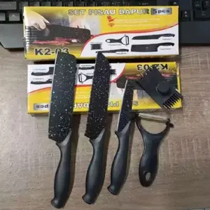 Pisau Keramik Hitam Set 5 in 1 || K2-03