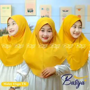 (BASYA) MALAY DAGU ANAK TK•jilbab instan malay dagu anak•hijab instan anak•kerudung anak•hijab jersey••