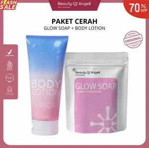 Paket Glow Body Lotion Tone Up Booster Pemutih Badan - Pencerah Tubuh - Beauty Of Angel Memutihkan Tubuh