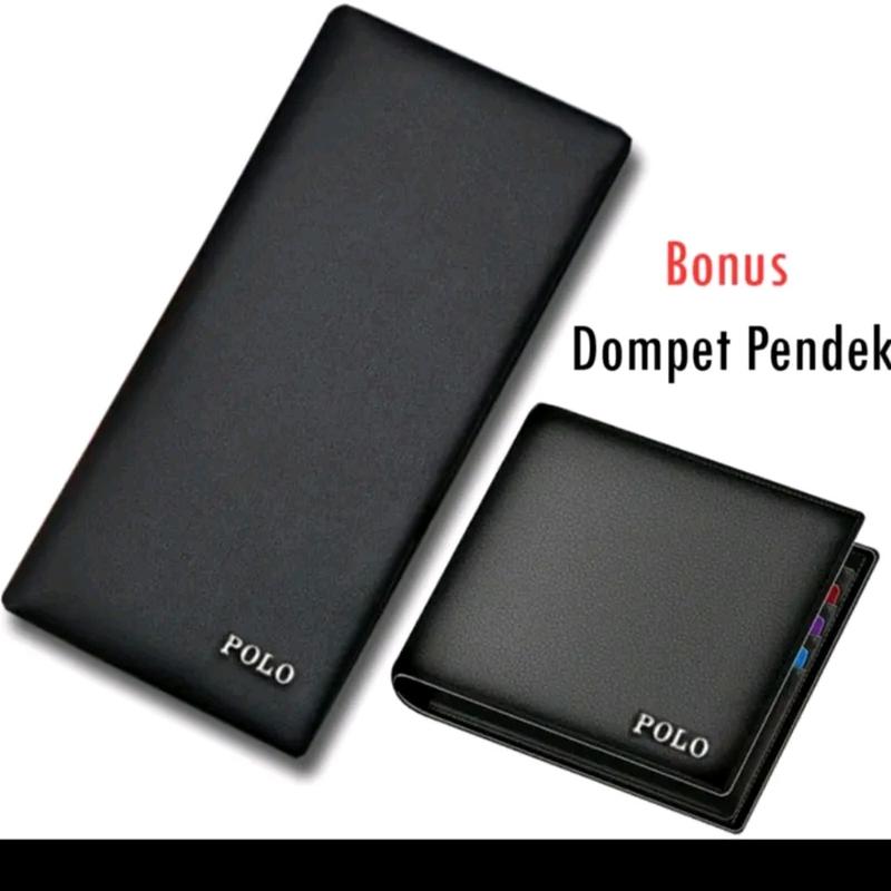 BELI 1 DAPAT 2DOMPET 2 Dompet Panjang Gratis 1 Dompet Pendek Kulit pria Dompet Panjang lipat dua 0
