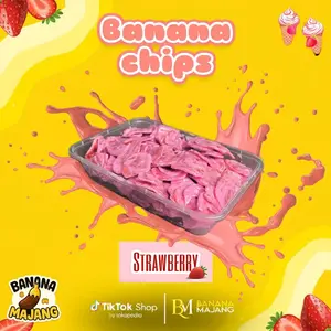 Ekslusif Kripik Pisang Lumer Bikin Nagih Lezat dan Gurih rendah Gula (STRAWBERRY 500ml)