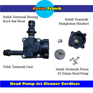Head Pump Jet Cleaner Cordless Universal Car Tanpa Gear tanpa Dinamo