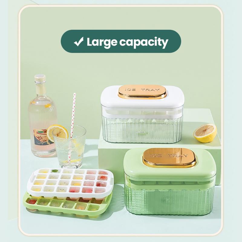 Product Introduction of Lazy Silicone Ice Maker | Ice Cube Mold Box | Ice Storage Box with Lid | Ice Mold Box | Easy Ice Maker | Quick Release Ice Cube Tray With Ice Scraper | Mumchecked 8