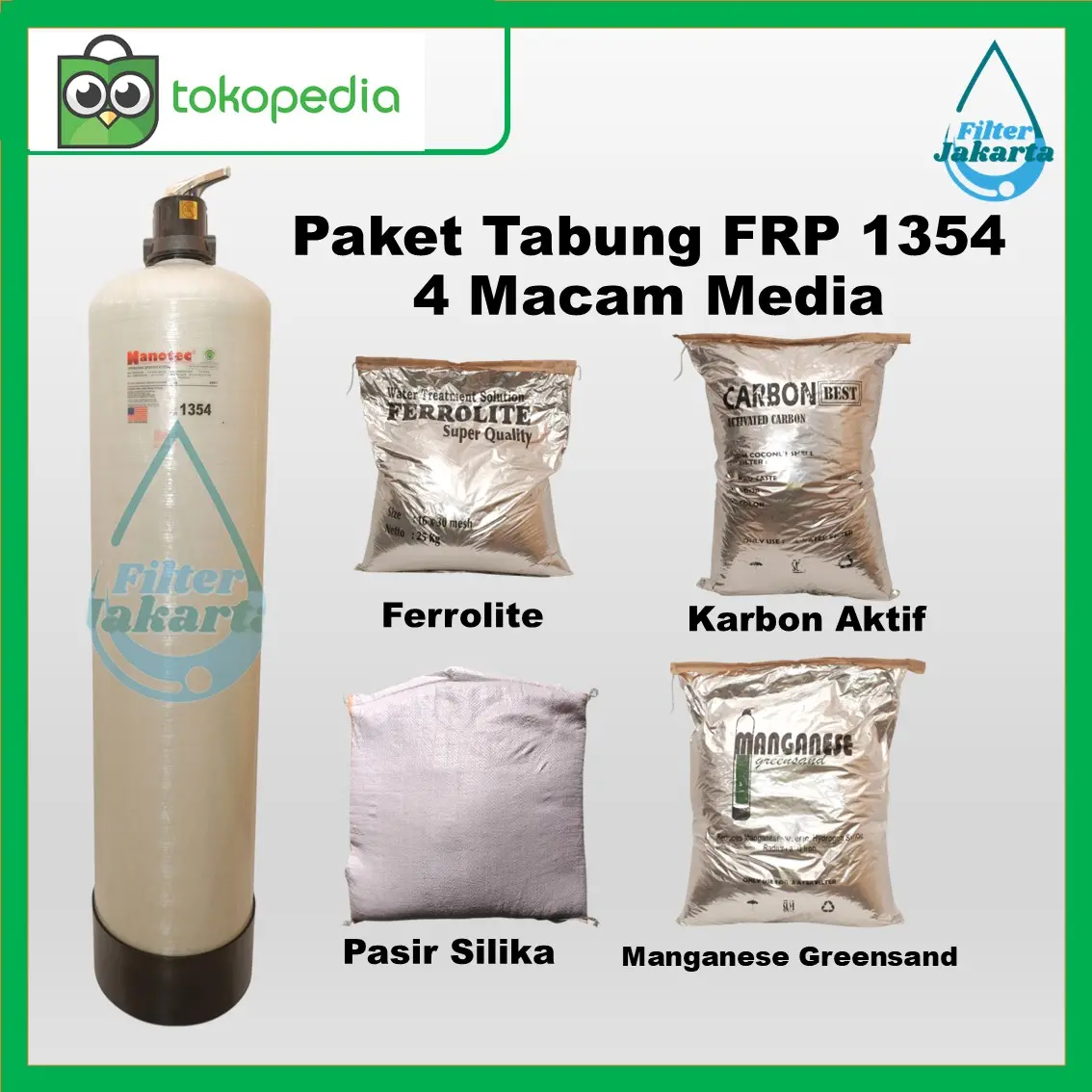 Paket Filter Air Nanotec FRP 1354 4 Jenis media