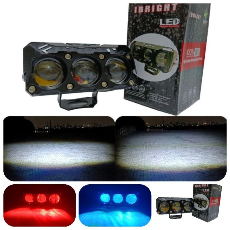 Lampu Tembak 3 Mata IBRIGHT Plus devil  dan senja full alumunium Waterproof premium CS1069 CS1070 1