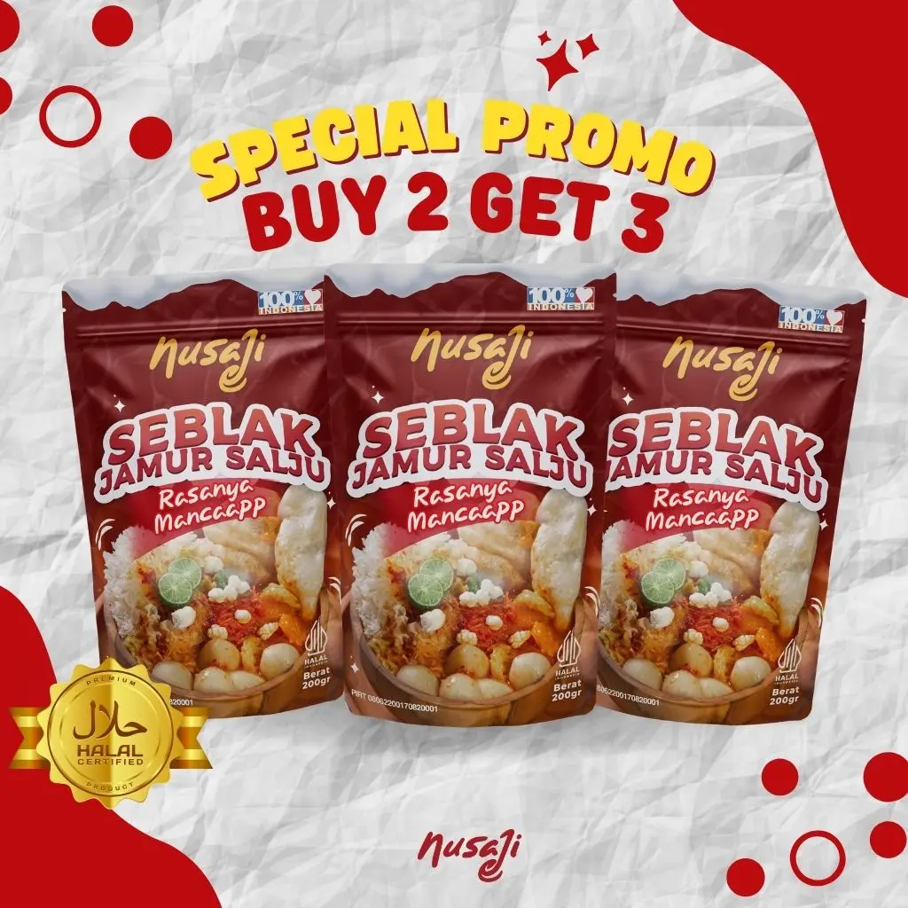 Nusaji - Spesial Promo Seblak Jamur Salju Buy 2 Get 3