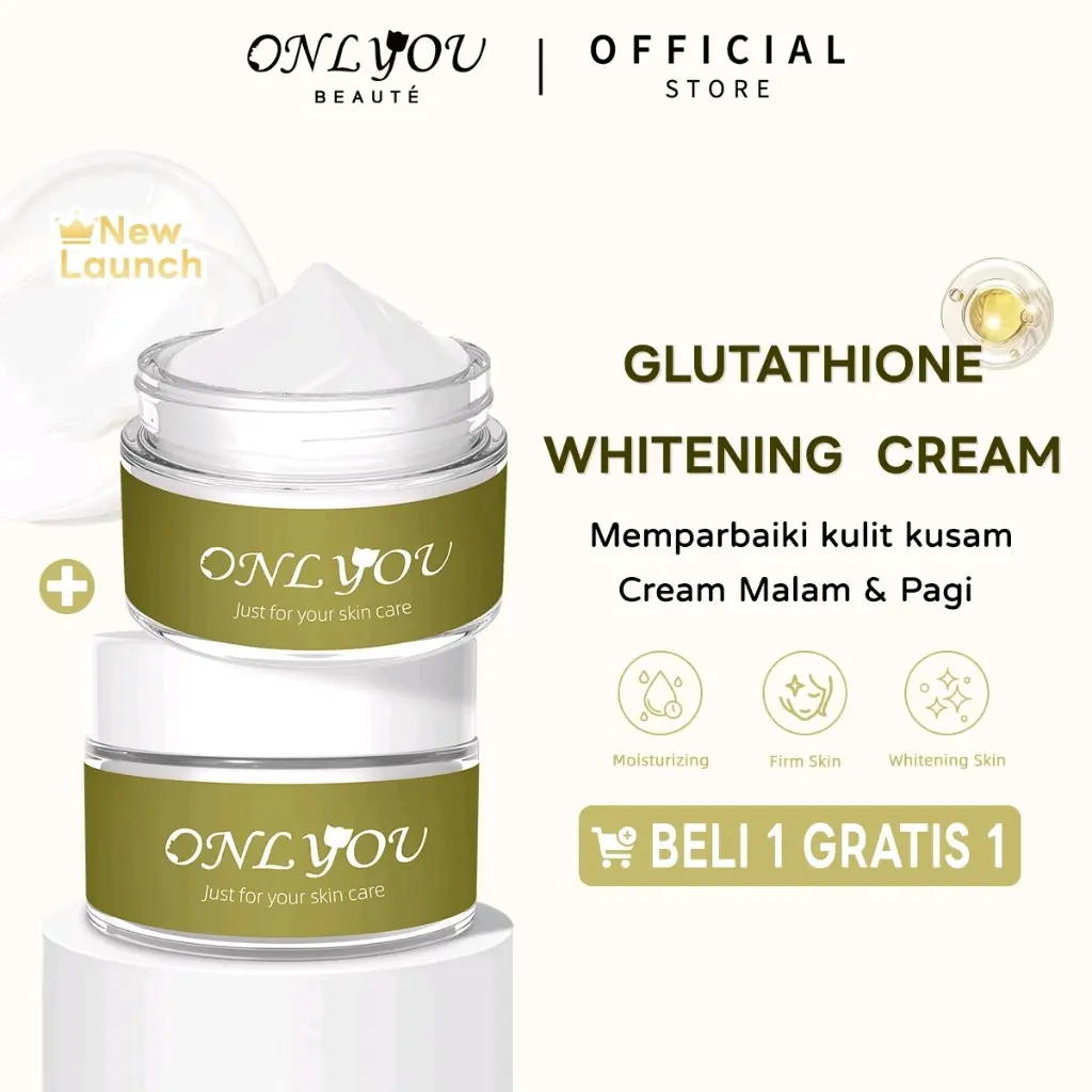 ONLYOU 2PCS WHITENING ESSENCE CREAM - SKIN BARIER MOISTURIZER CREAM PEMUTIH WAJAH