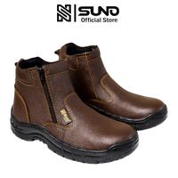 Gambar SUNO Leather Sepatu Kerja Safety Boots Resleting Ujung Besi item SUNO - 206C Reborn - HITAM, 36 dari SUNO LEATHER STORE Kab. Tangerang 4 Tokopedia