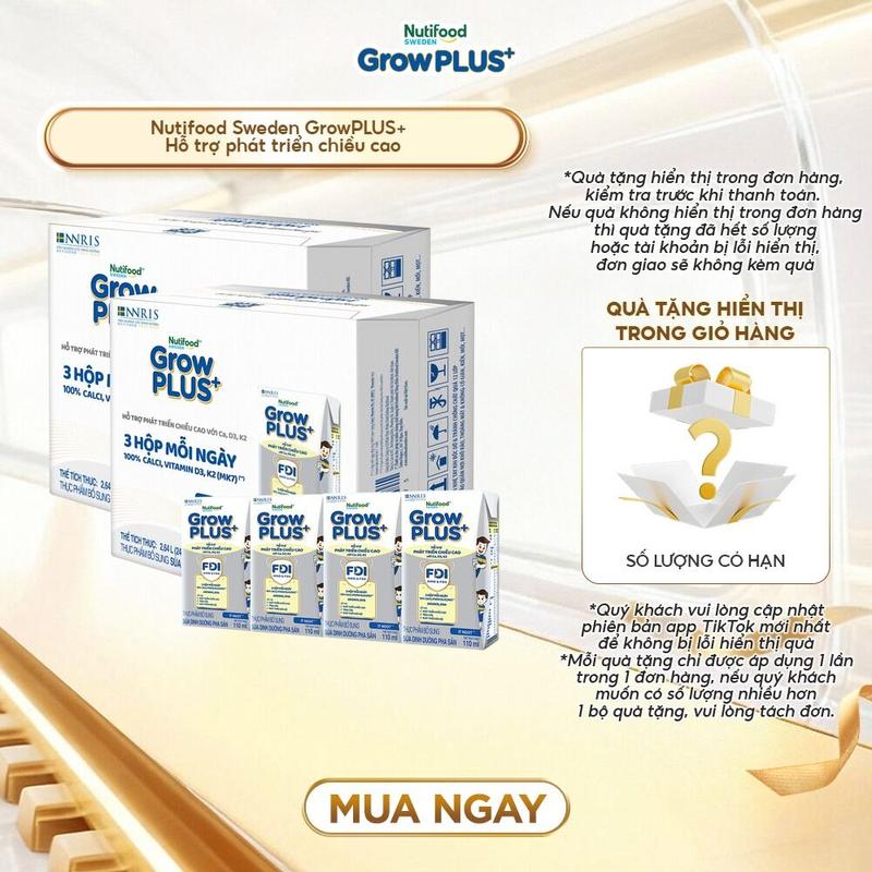   Creator  Combo 2 x Thùng 24 hộp 110ml SBPS Vàng Immunel Bạc Nutifood Sweden GrowPLUS+ Sữa bột pha sẵn   2 Thùng x 2.64L  - Link creator 