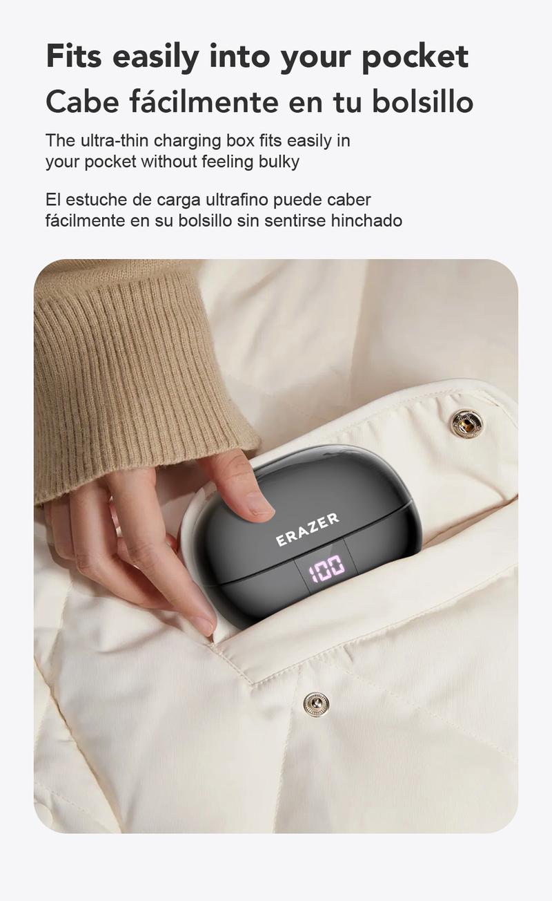 Product Introduction of Headset Terjemahan AI ERAZER XT66 Pro Earphone Bluetooth Open Ear Kualitas Suara HiFi Tahan Air IPX5 Dapat Menerjemahkan Ke 134 Bahasa Earbud Nirkabel 47
