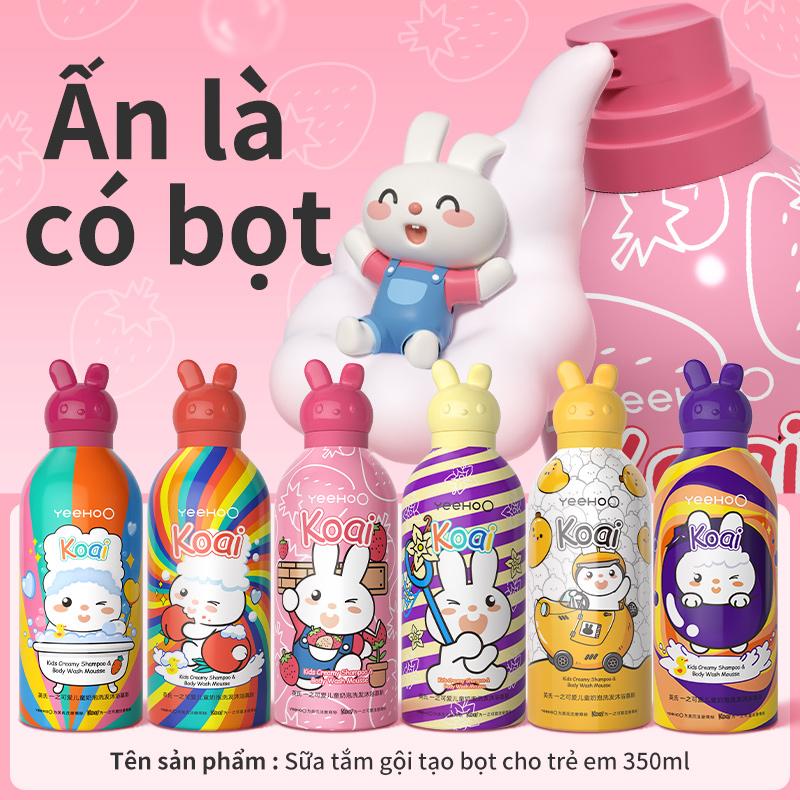 Sữa tắm gội 2 trong 1 Koai dành cho trẻ em Sữa tắm gội tạo bọt cho bé 350ml