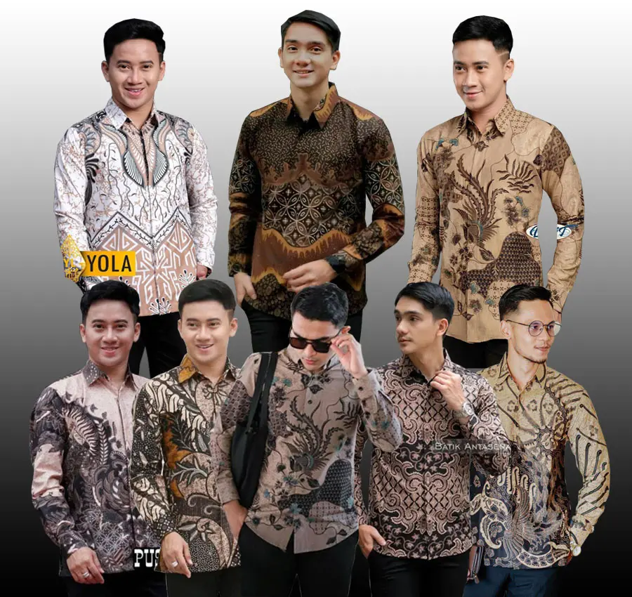 baju seragam batik pria lenagan panjang viral terbaru jepang sage maroon abu hitam navi