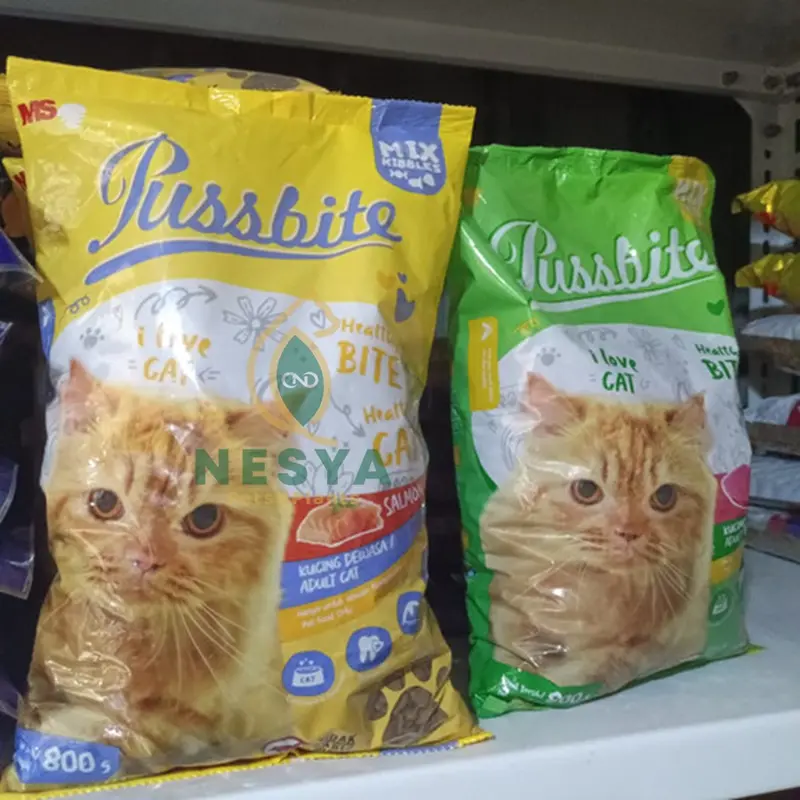 Bundling 2 PCS Pussbite Makanan Kucing Kering Premium Frespack 800Gr 1