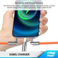 Gambar Kabel Data Charger USB Tipe-C Model Putar 180° USB Type-C Fast Charging Cable - 1M - Orange dari CyanMart Kota Administrasi Jakarta Barat 3 Tokopedia