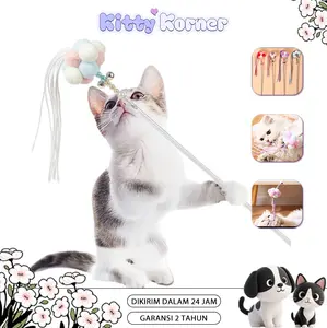 Tongkat Mainan Kucing Anti-Stres - Mainan Hewan Peliharaan yang Menghasilkan Suara Menarik, Mendorong Aktivitas Kucing Sehari-Hari1