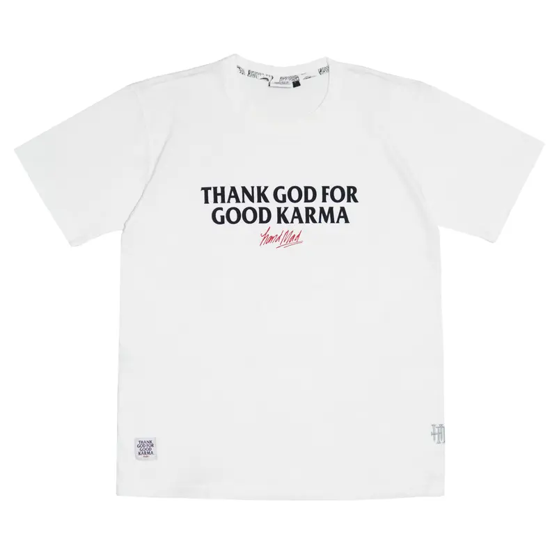 HANDMAD - TS THANKGOD 2 WHT White Men T-shirt 32s 0