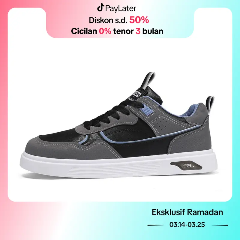 Keeping Sepatu Pria  Sneakers Cowok Dewasa Keren Sepatu Kerja Kuliah Travelling Sepatu Olahraga Sekolah Lari Hitam New Running Shoes Outdoor  KSR116 0