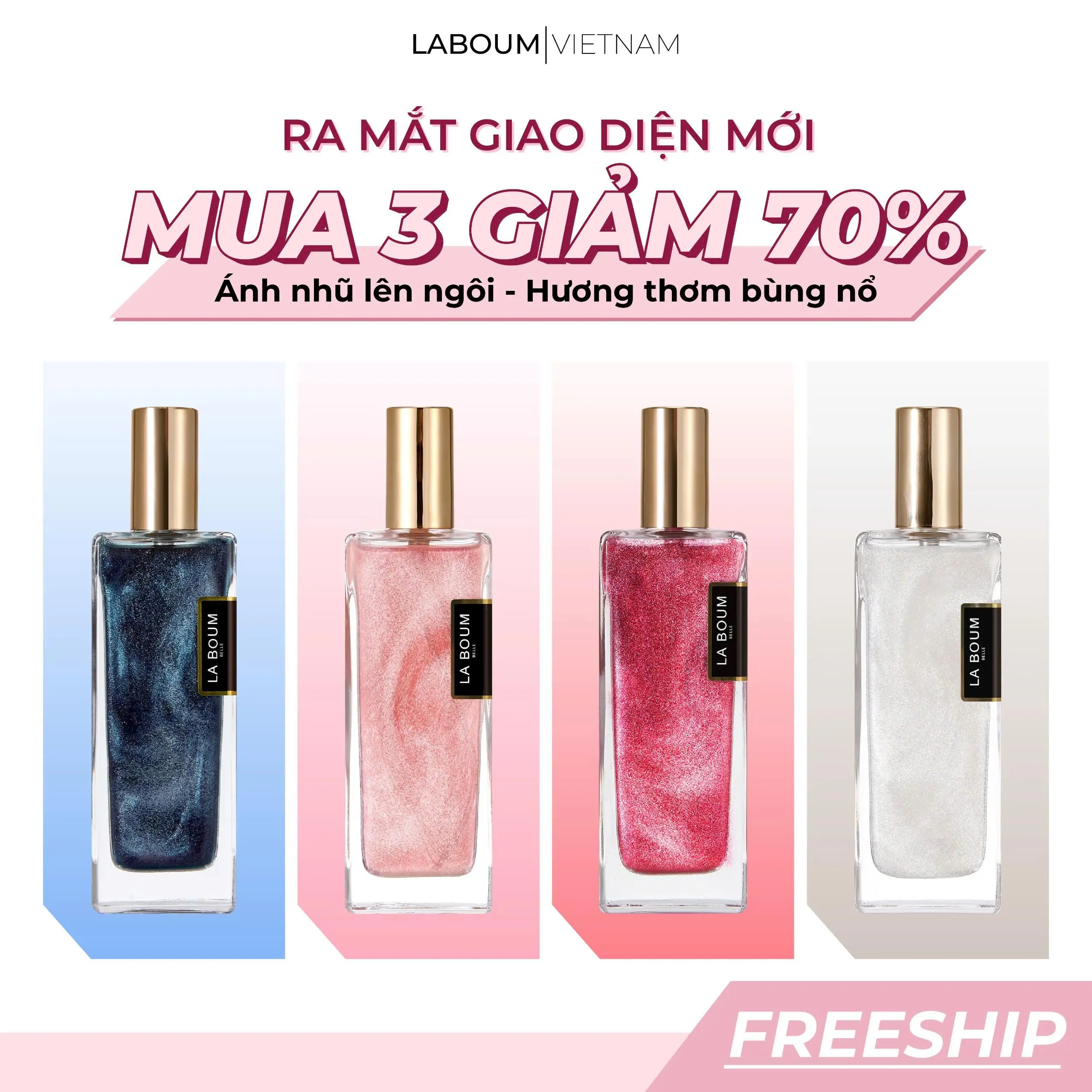 LABOUM Nước Hoa First Sight Có Nhũ - Thơm Lâu, Nhiều Mùi Hot, Unisex, Phù Hợp Đi Học, Đi Chơi - Perfume Chính Hãng 50ml