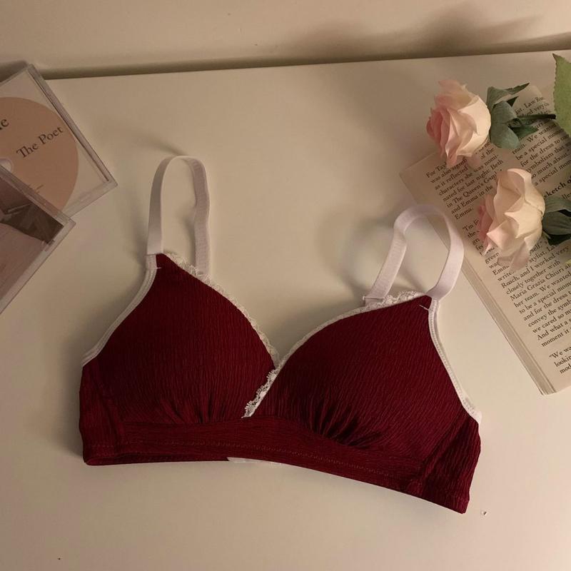 Product Introduction of Year of Birth Dragon Lucky Underwear for Women Push up Push up Anti-Sag Wireless Red Wedding Bra Set 03 13
