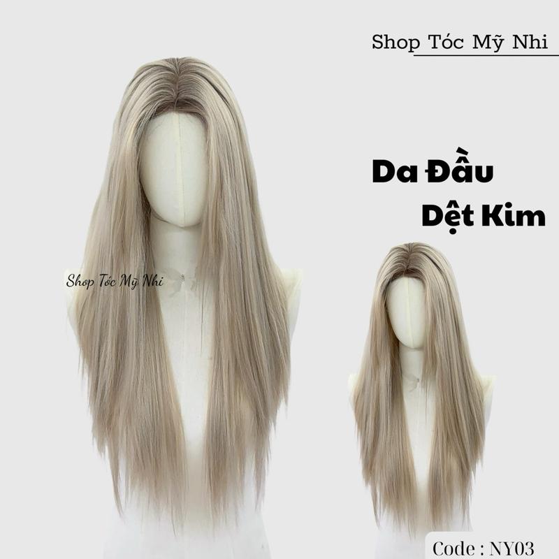 Tóc Giả Mỹ Nhi Nguyên Đầu Tỉ Lệ Dệt Kim NY03 Thẳng 65cm