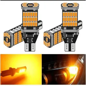 2 PCS LAMPU SEIN KUNING AMBER T15 CANBUS - LED 4014-45SMD UNTUK MOTOR & MOBIL