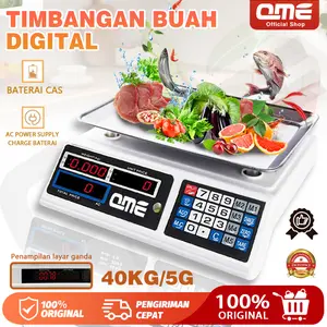 QME - Timbangan Digital 40kg, timbangan buah 40kg tampilan ganda/timbangan buah Digital Kitchenware