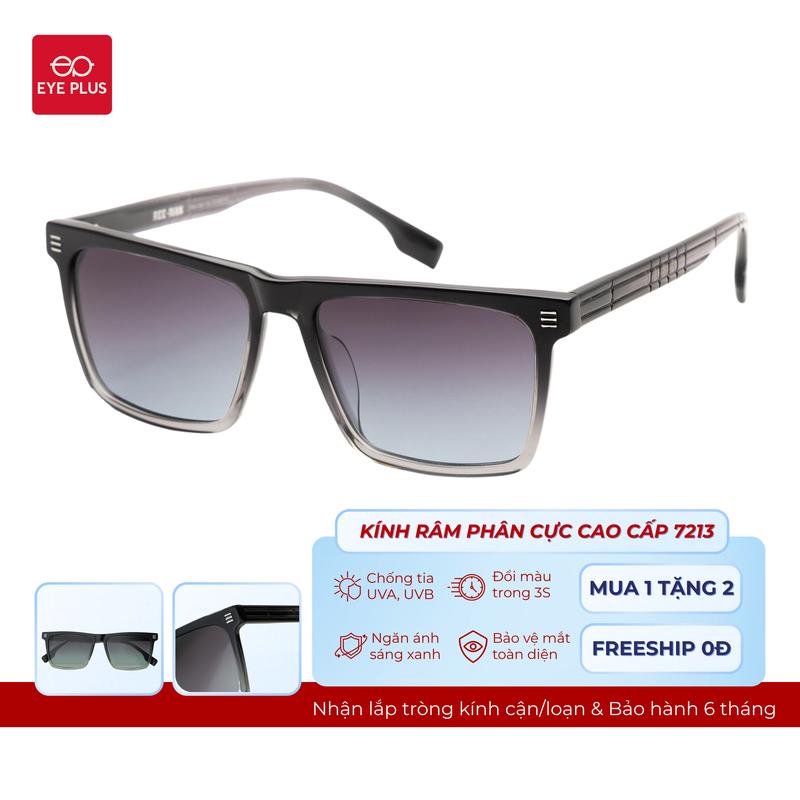 [RM] Kính Râm Phân Cực Chống Nắng Nam Nữ Reeman 7213 Eye Plus Gọng Kính Nhựa Acetate Cao Cấp Bền Bỉ, Tròng Kính Mát Chống Loá Polarized, Mắt Kính Chống Tia UV400, Kính Mắt Kiểu Dáng Thời Trang Phong Cách Sang Chảnh