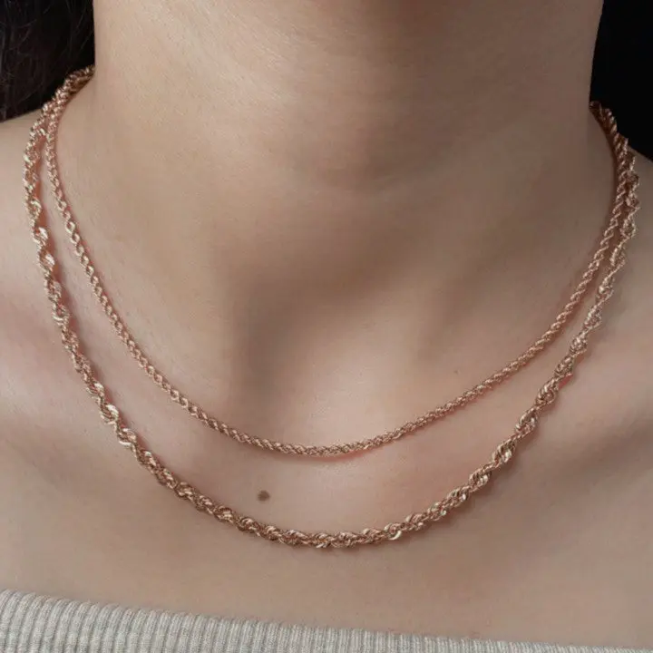 Kalung Emas Lilit Korea Collection- Rosegold 17k / Whitegold 17k / Yellowgold 16k 6