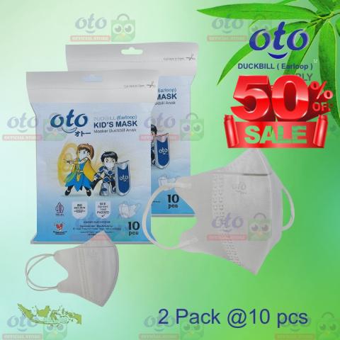 OTO Masker Anak Kid Duckbill 3 ply isi 2 pack @ 10 Pcs