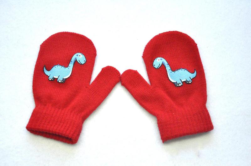 Product Introduction of New Winter Outdoor Knitted Baby Gloves For 1-3Y Children Pupil Student Cute Dinosaur Full Finger Mittens Autumn Warmer Hand 9