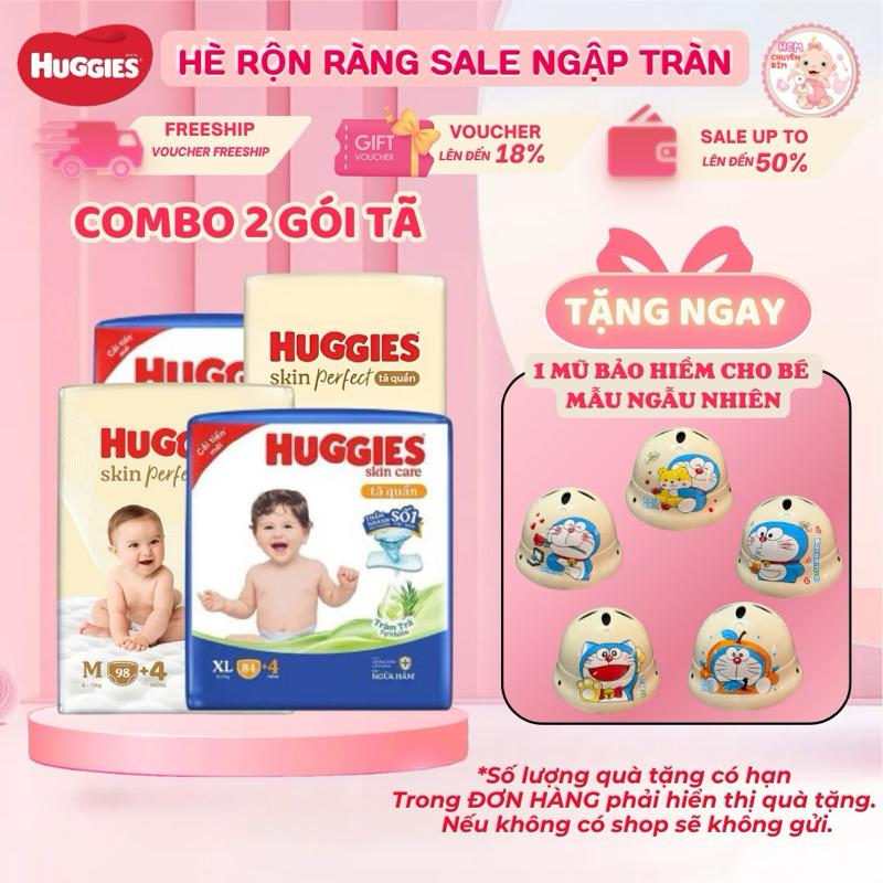 COMBO 2 GÓI TÃ QUẦN HUGGIES MEGAJUMBO SKINCARE/SKINPERFECT Size…