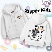 Gambar Hoodiekids Zipper Jaket [JYB] anak-anak BATTLE GENUINETHY (sablon) Size M-XXL Unisex anak cewe&anak cowok 280gsm - Hitam, M [4-6th] dari jybofficialshop Kota Administrasi Jakarta Barat 3 Tokopedia