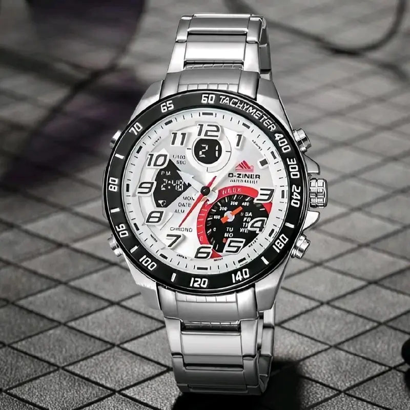 JAM TANGAN PRIA D-ZINER 8292 DOUBLE TIME ORIGINAL 3